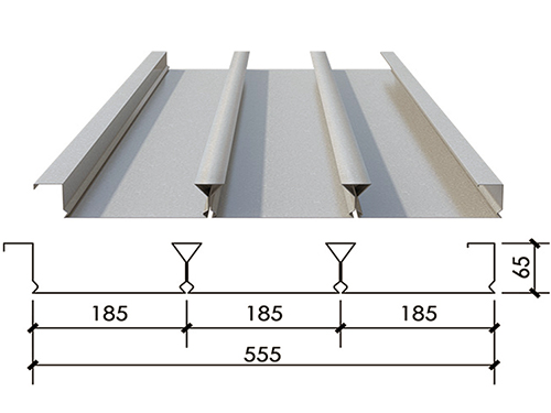 Chi tiết sản phẩm tấm sàn kim loại loại đóng DFP555